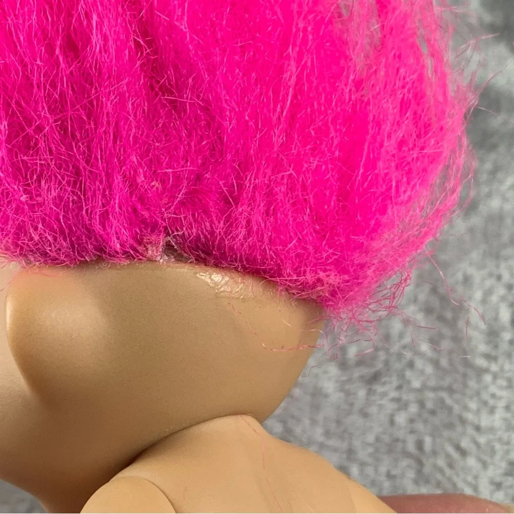 Vintage‎ Applause Troll Doll 1992 Pink Hair Blue Eyes Articulated Poseable